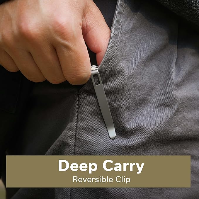 CIVIVI Sixgill Folding Pocket Knife for EDC, 3.41'' Nitro-V Blade G10 Handle, Deep Carry Reversible Clip, Gift for Men Women C24050-2 (Ivory)