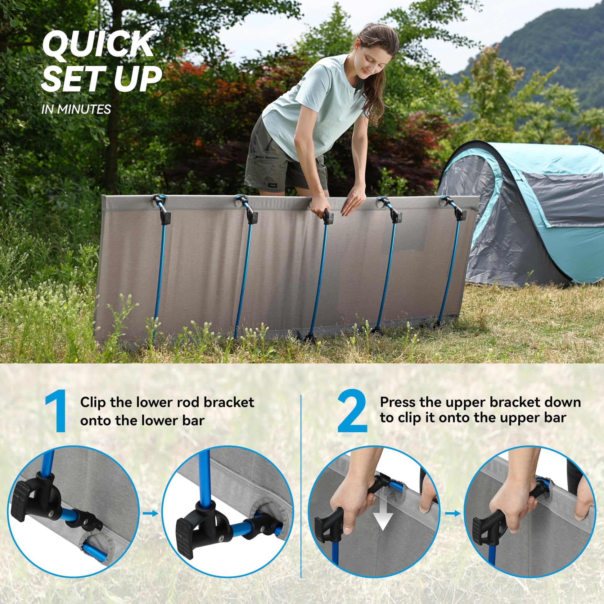 MARCHWAY Ultralight Folding Tent Camping Cot Bed, Portable Compact for Outdoor Travel, Base Camp