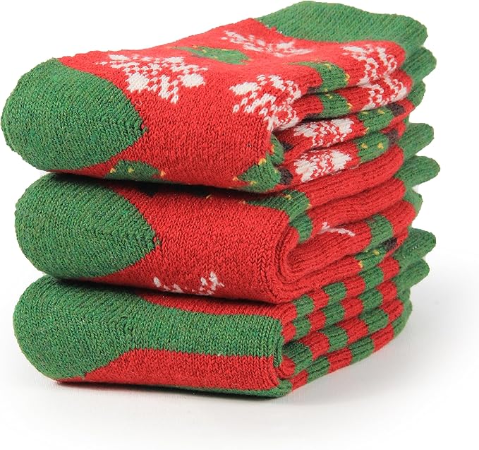BomKinta Boot Socks for Women Winter Solid Thick Warm Socks Cozy Crew Socks Christmas Gift