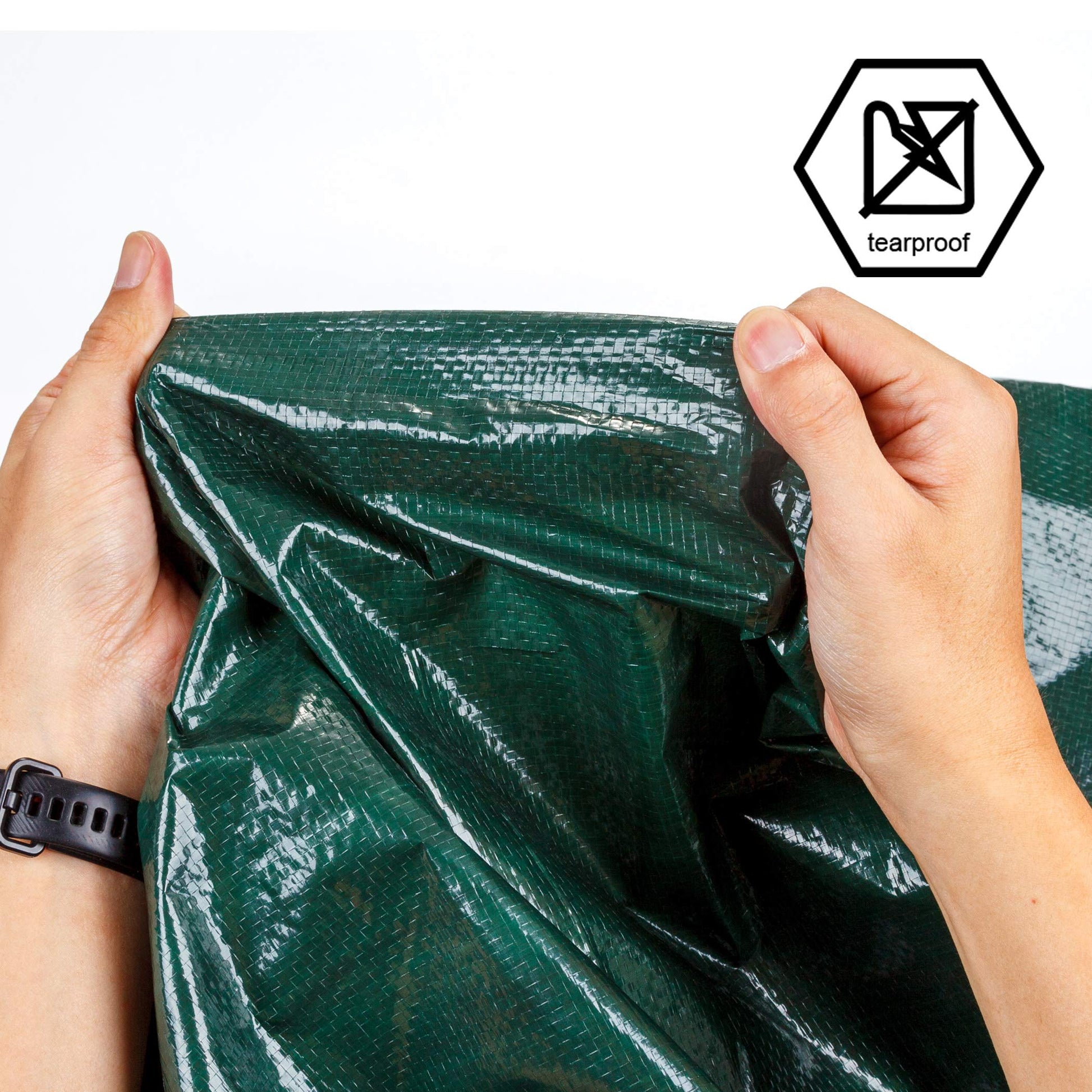 CARTMAN 8x10Ft Multipurpose Waterproof Poly Tarp Cover 8 Mil, Green
