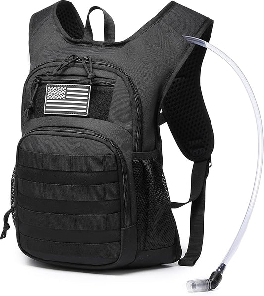 wotony Hydration Backpack with Water Bladder for Hiking Tactical Hydration Pack for Men Women Molle Water Backpack for Hiking