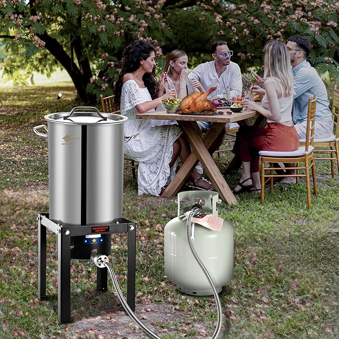 ARC 55,000BTU Propane Burner Camping Stove,Outdoor Gas Stove Burner Cooker for Cooking for Turkey Fry,Homebrewing,Crawfish Boil,and More!