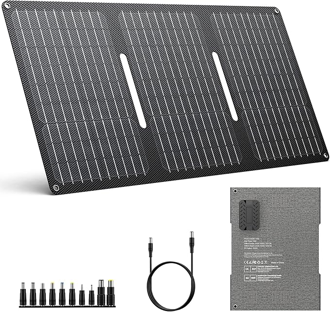 30W Solar Panel Charger YT30 Foldable Solar Panel IP65 Waterproof Solar Charger with QC3.0 USB & DC