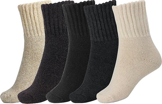 BomKinta Boot Socks for Women Winter Solid Thick Warm Socks Cozy Crew Socks Christmas Gift