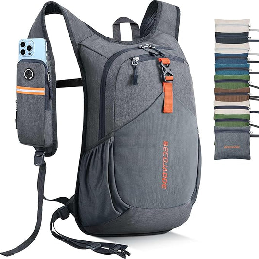 20L Small Hiking Backpack for Men Women Foldable Packable Back Pack Ultralight Hiking Daypack for Travel Camping Outdoor, Gray