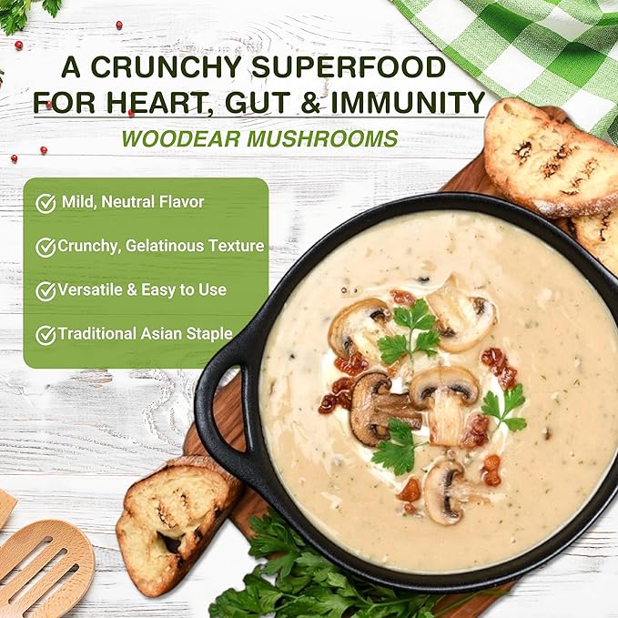 Mushroom House Dried Wild Forest Blend, 16 oz - Gourmet Mix of Porcini, Shiitake, Oyster & Woodear - Rich Umami Flavor for Pasta, Soups, Sauces & More -Long Shelf Life, Pantry Essential for Home Cooks