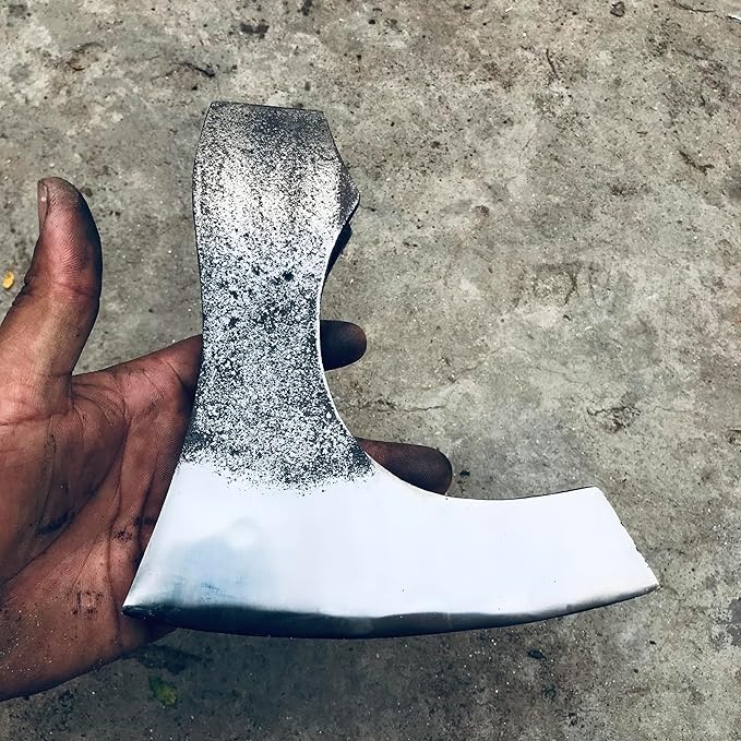 WHS201 Viking Axe Head, Custom Hand Forged Viking Axe Real Head, Tomahawk Viking Hatchet Beared Camping Axe Blade, 5160 HIGH Carbon Steel Blade, Viking Gift for Him - Christmas Gift (Viking)