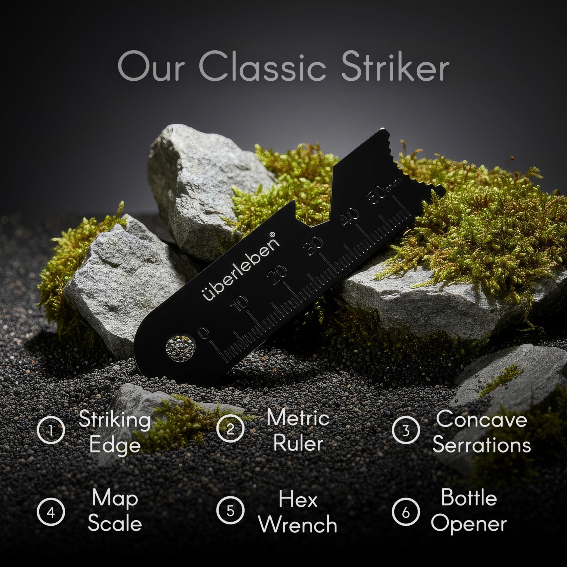 Überleben | Hexå Original Ferro Rod Fire Starter Survival Tool – Up to 20,000 Strikes, 6" Long