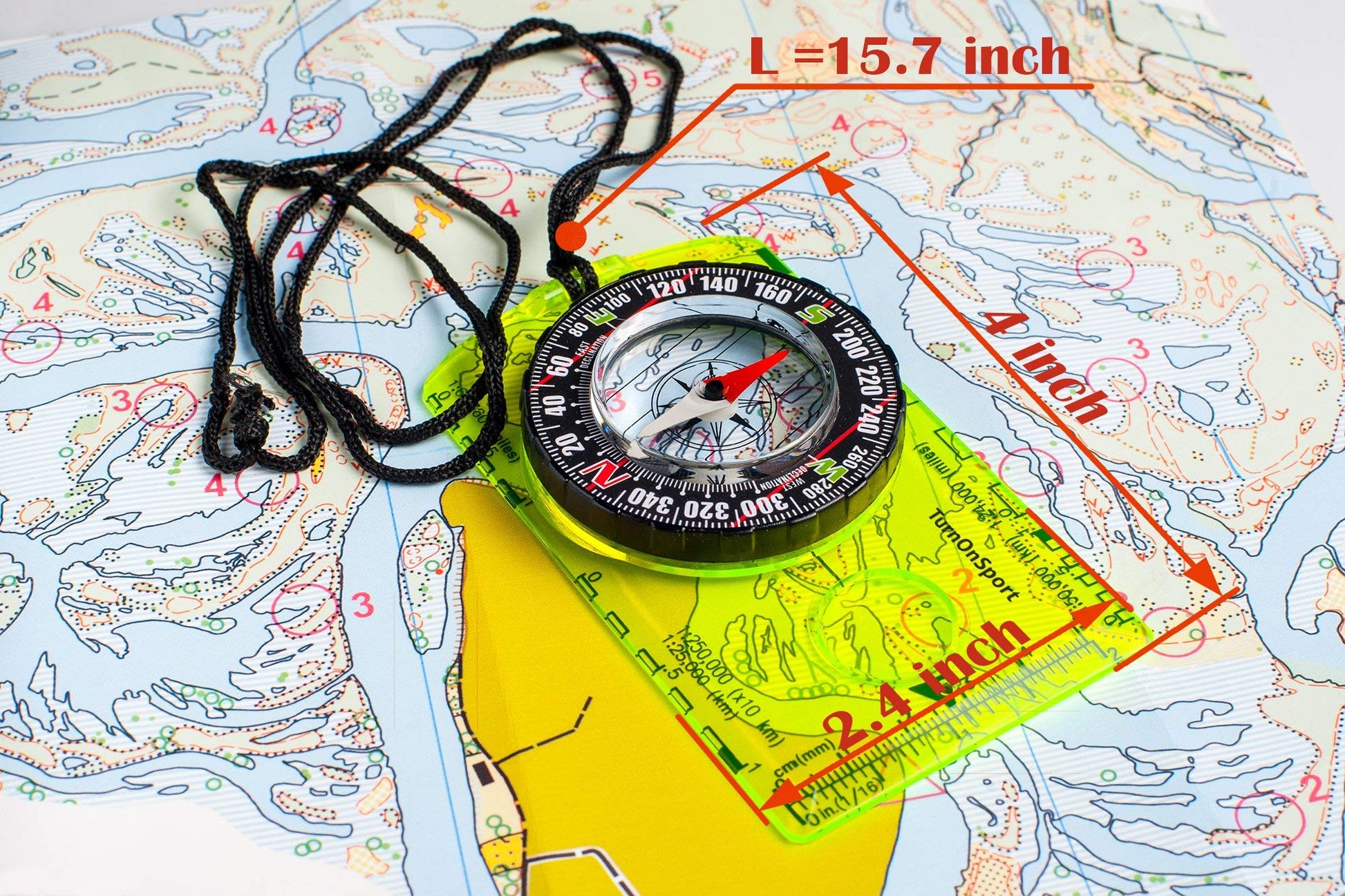 Orienteering Compass Advanced Scout for Hiking Camping Navigation Green