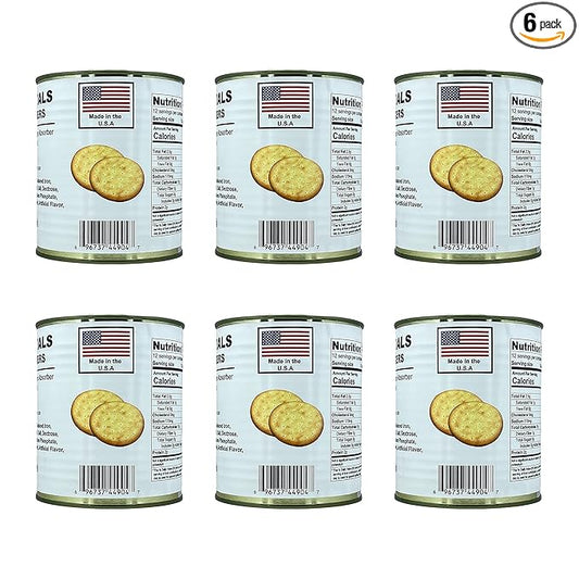 Future Essentials Sailor Pilot Bread Crackers 9.9 Oz per Can Ship’s Biscuit Ready to Eat Survival Food #2.5 Can (12 Servings Each) Pack of 6 Long-Term Emergency Storage Food 30-Year Shelf Life