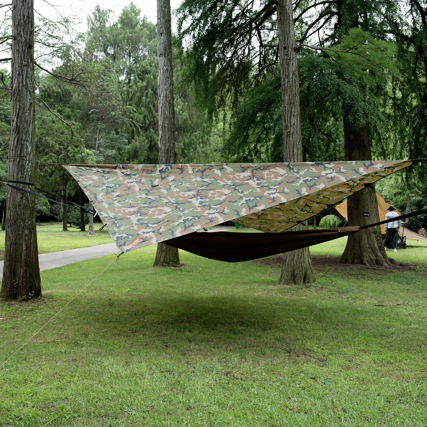 FREE SOLDIER Waterproof Camping Tarp Shelter Awning(Camo 10×10.5ft)