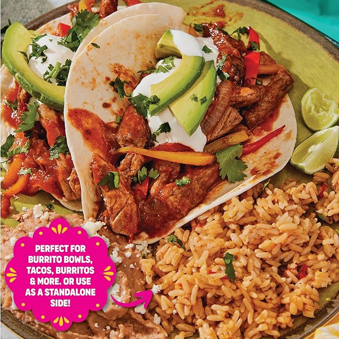 SOMOS Fajita White Rice - Gluten Free, Vegan, Non-GMO & Microwavable - Authentic Mexican Flavor, Healthy & Convenient Meal - Perfect for Burrito Bowls, Tostadas & More | 8.8 oz (Pack of 6)