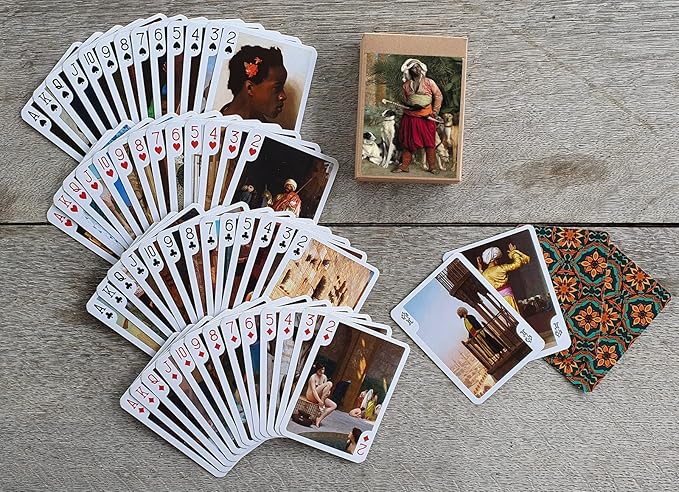 Arabian Antique Playing Cards (Poker Deck 54 Cards All Different) Vintage Arabian Oriental Life Scenes Art