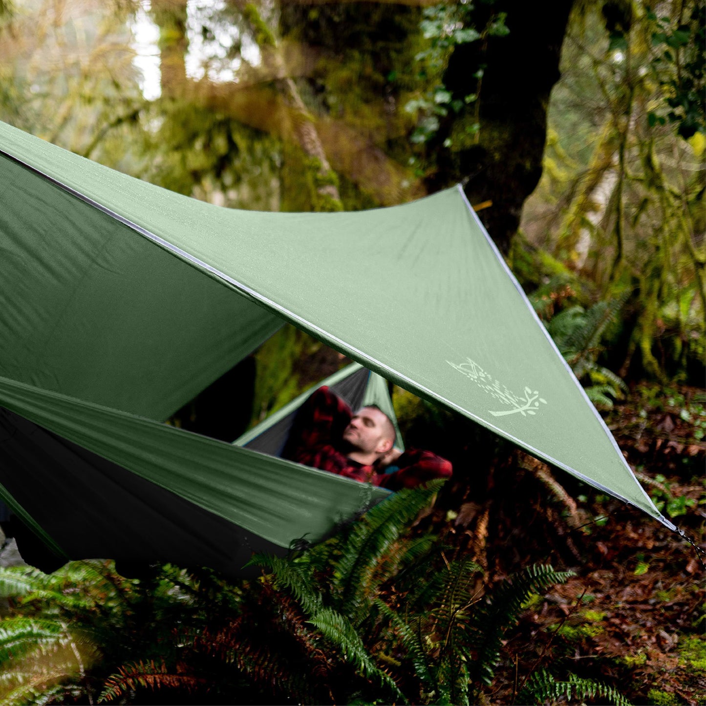 Wise Owl Outfitters Hammock Rain Fly – Waterproof Camping Tarp Cover with Tent Stakes & Carry Bag