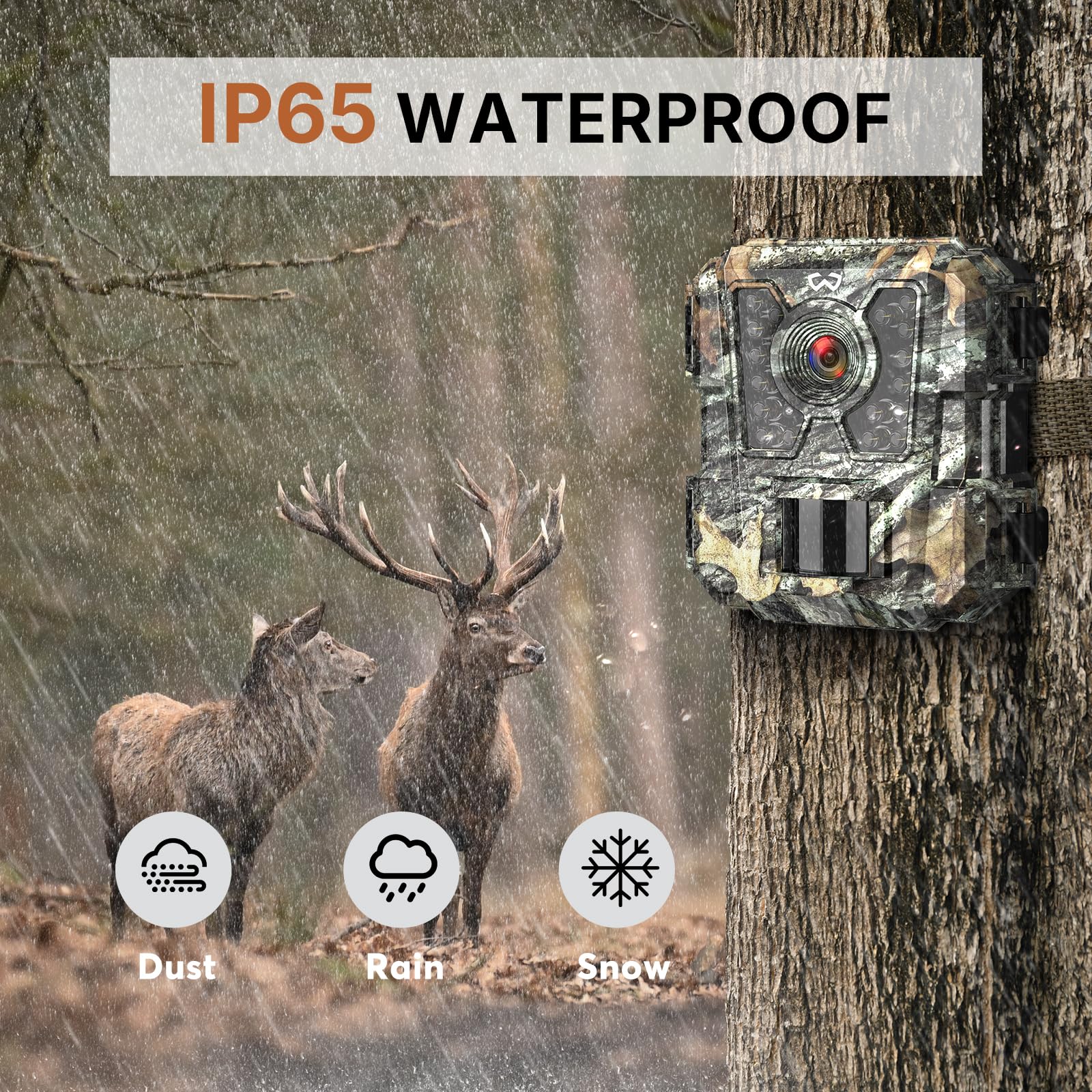 WOSODA Mini Trail Camera 4 Pack 30MP 1080P HD, Game Cam with SD Card, Waterproof Tiny Deer Camera