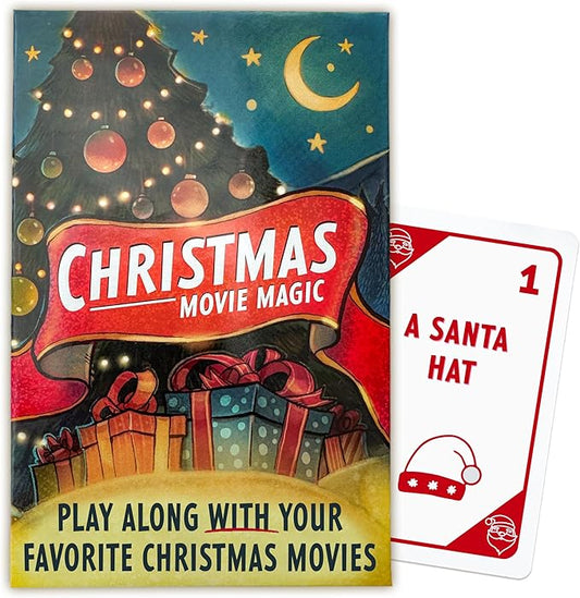 Christmas Movie Magic Card Game – Play Along with Movies – Fun Family Holiday Board Games for Kids & Adults – Perfect for Family Night Stocking Stuffers & Gift Ideas - Festive Fun with Families
