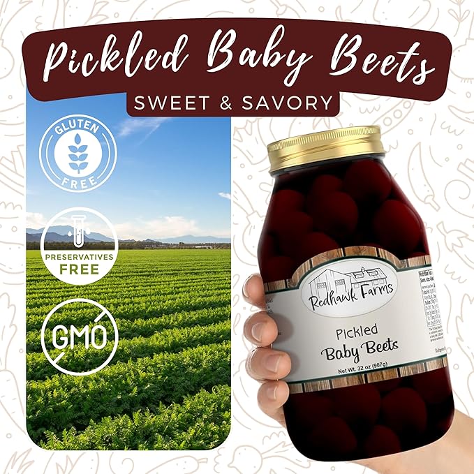 Redhawk Farms Pickled Baby Beets - Made in Amish Country - All Natural