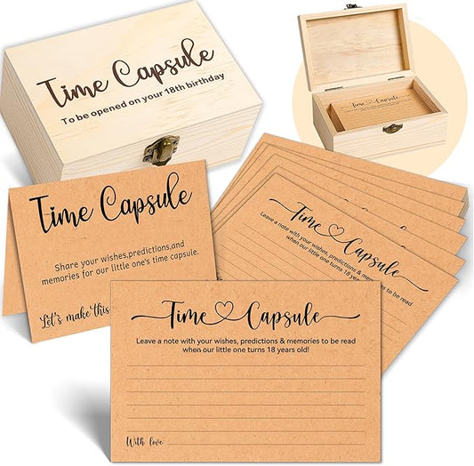 Time Capsule Box 1st Birthday Party Activities, First Birthday Party Games Favors for Girls or Boy, 1st Gifts for Party Decorations