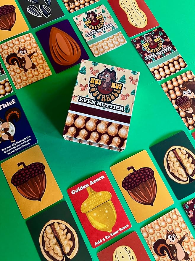 nut nut Squirrel! Even Nuttier - Try to Tame Those Silly Squirrels in This Nuttier Version of Nut Nut Squirrel! an exciting, Strategic Card Game That The Entire Family Will Enjoy! from PBN'J Games