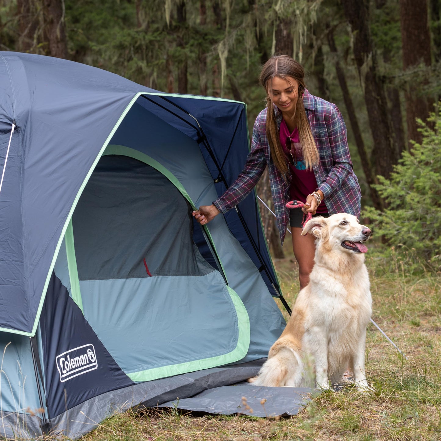 Coleman Skydome Camping Tent with 5 Minute Setup, 2/4/6/8 Person Weatherproof Tent with Rainfly &