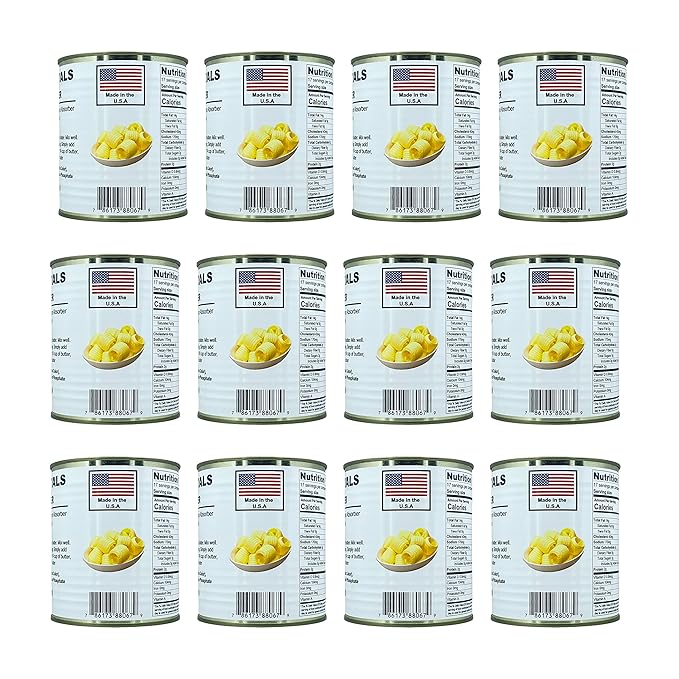 Creamery Canned Butter, Real Butter 100% pure no artificial colors or flavors-Great For Hurricane Preparedness Emergency Survival Earthquake Kit | Multiple Options (Powder Butter 12 Cans)