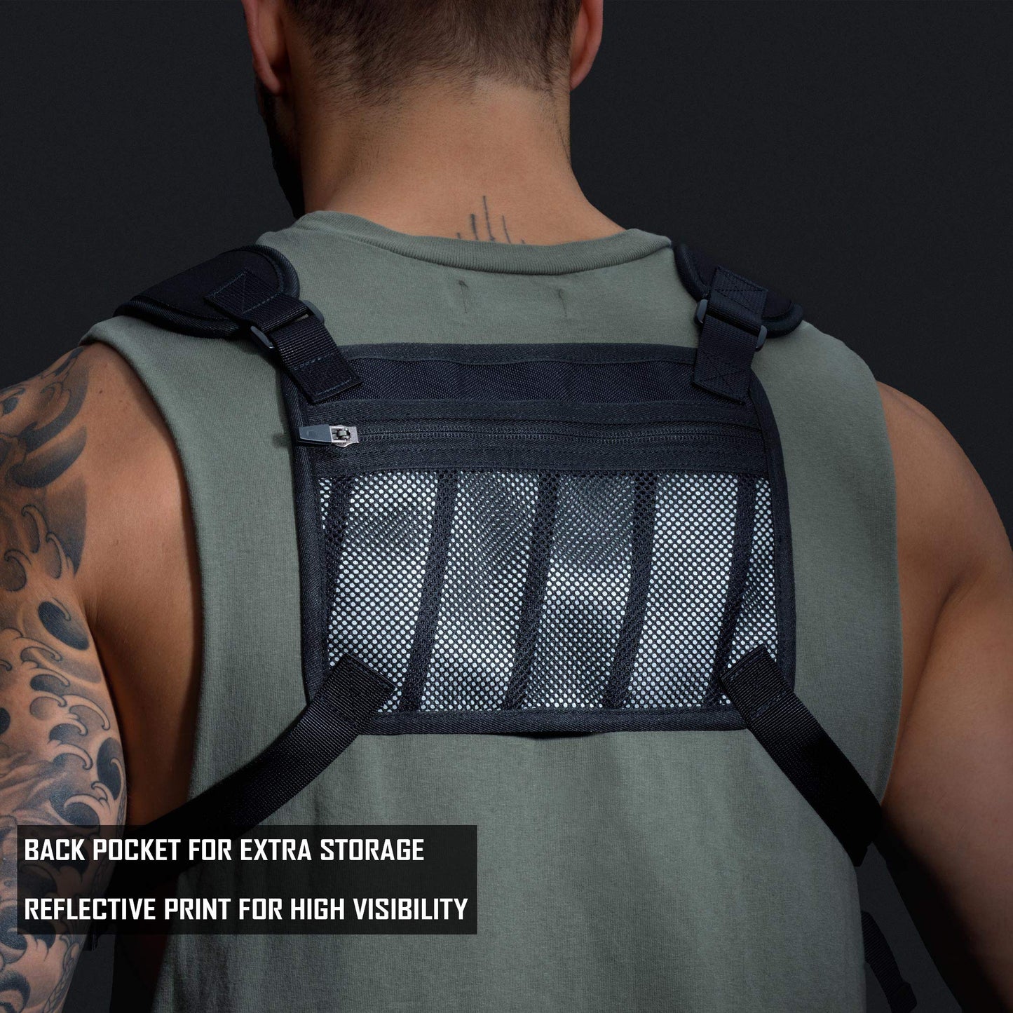 MVRK Water Resistant Running Vest Chest Pack, Phone Holder for Running, Lightweight Training Pack