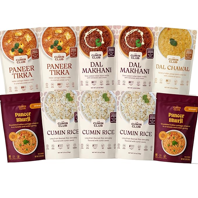 Cumin Club Indian Meals | Freeze Dried Backpacking & Camping Food | Gluten Free | High Protein | Pack of 10 | Authentic Flavors for Outdoor Adventures | Ready to Eat & Easy Prep