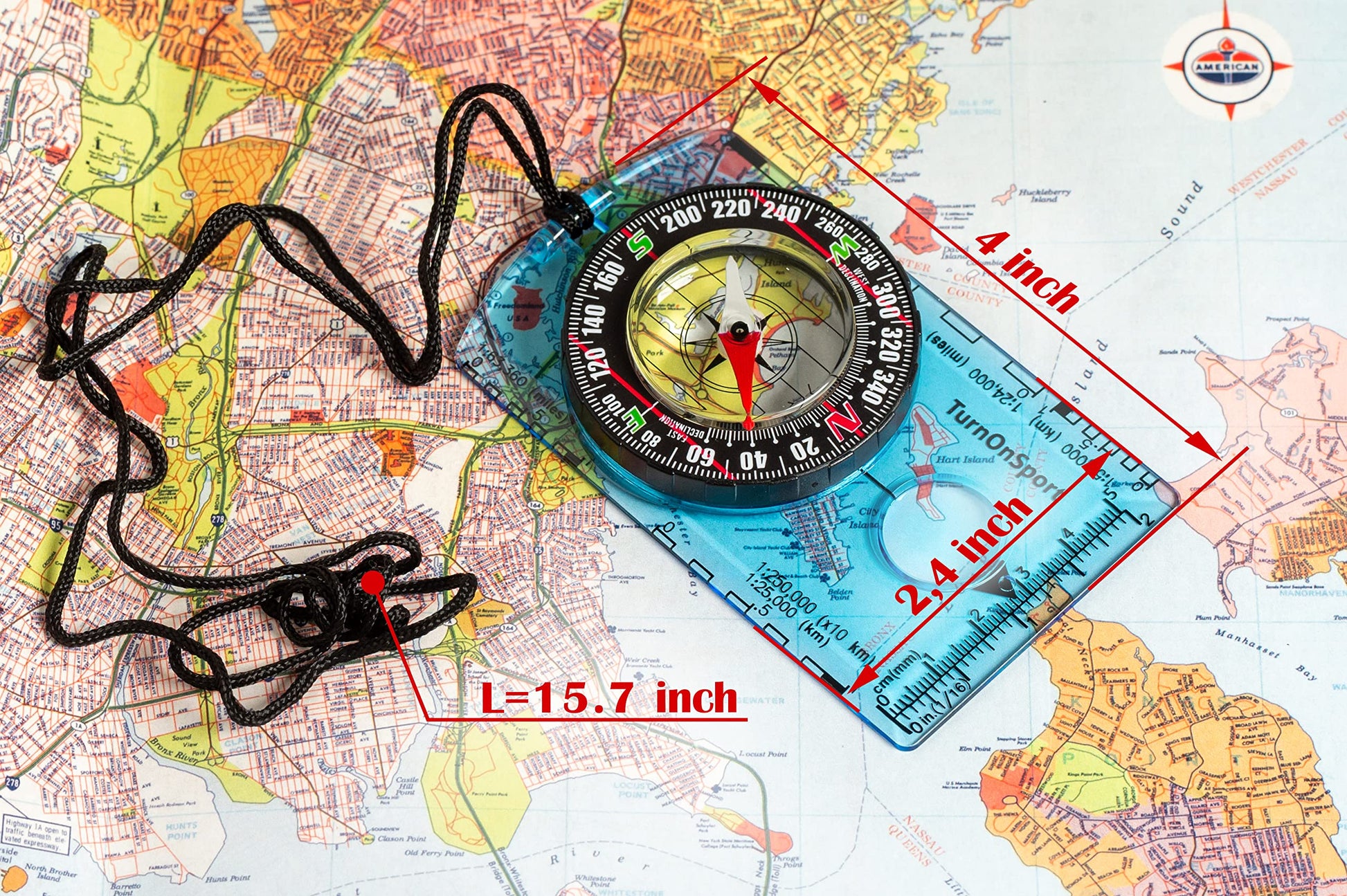 Orienteering Compass Advanced Scout for Hiking Camping Navigation Blue
