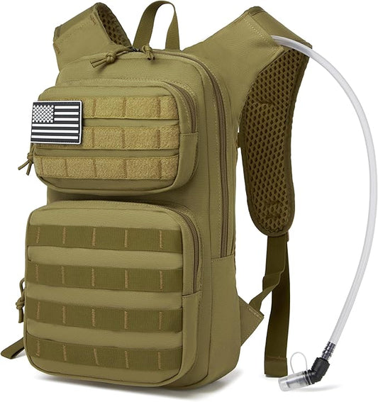 wotony Hydration Backpack with Water Bladder for Hiking Tactical Hydration Pack for Men Women Molle Water Backpack for Hiking