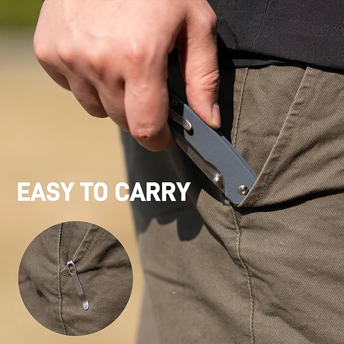 CJRB Kain Pocket Knife for Men, 2.95'' AR-RPM9 Steel Blade G10 Handle Folding Knife with Pocket Clip for Camping Hiking Survival, Designed by Sanford Owen(J1956)