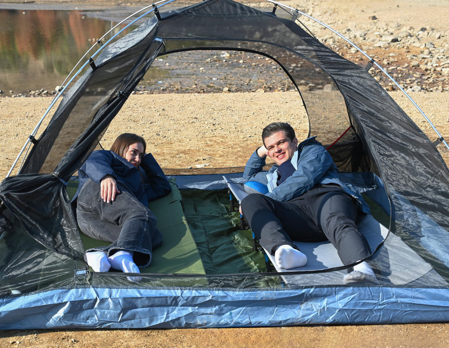 MARCHWAY Ultralight Folding Tent Camping Cot Bed, Portable Compact for Outdoor Travel, Base Camp