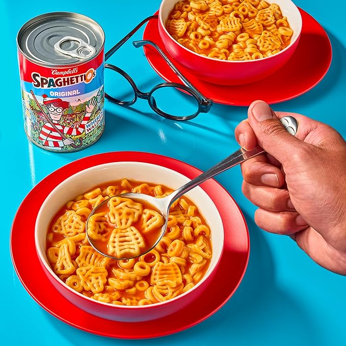 SpaghettiOs Original Canned Pasta With Where’s Waldo? Shapes, 15.8 oz Can (Packaging May Vary)