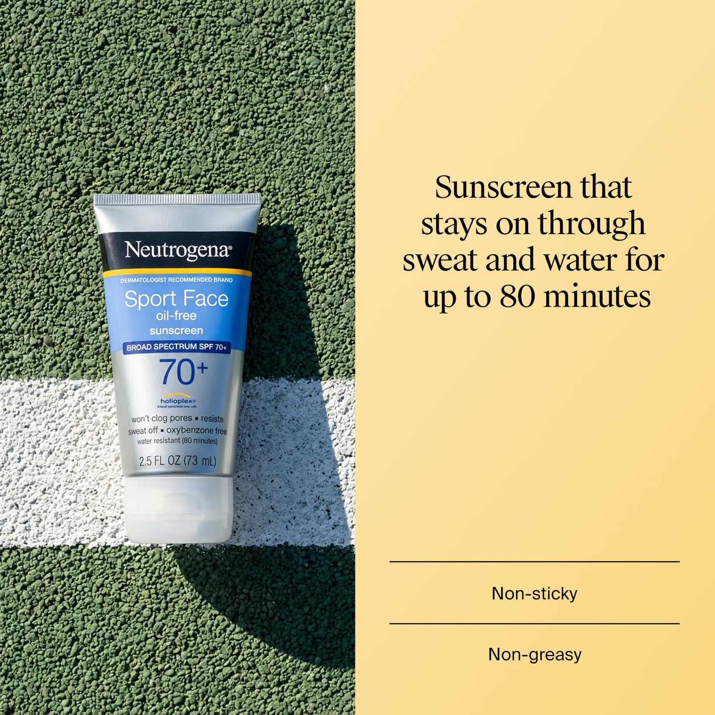 Neutrogena Sport Face Sunscreen Lotion SPF 70+, 2.5 fl. oz