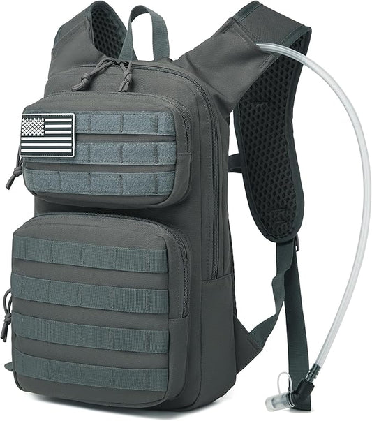 wotony Hydration Backpack with Water Bladder for Hiking Tactical Hydration Pack for Men Women Molle Water Backpack for Hiking