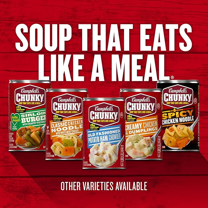 Campbell?™s Chunky Beefy Mac Soup, 18.8 oz Can (12 Pack)