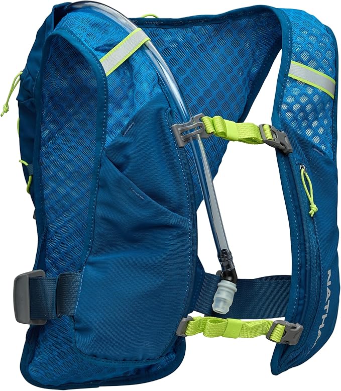 Nathan QuickStart 1.5L Hydration Pack Vest with Bladder or flasks, Storage Pockets, Breathable Moisture-Wicking Fabric, Adjustable Straps for Running, Hiking, Walking, Marathons, Obstacle Races