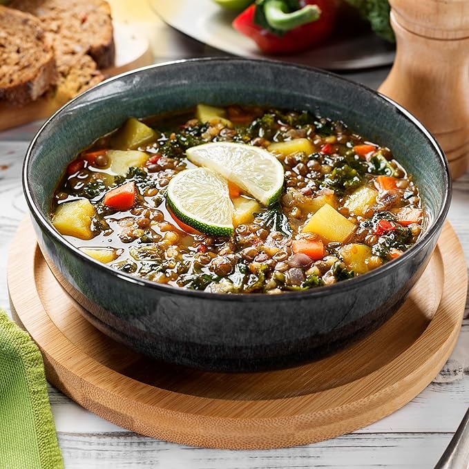 Yupik Organic Green Lentils, 2.2 lb (35.2 oz), Pack of 6, Non-GMO, Vegan, Gluten-Free, Kosher, Raw, Source of Fiber, Iron & Protein, Fiber & Iron, Ideal for Soups, Salads & Plant-Based Meals