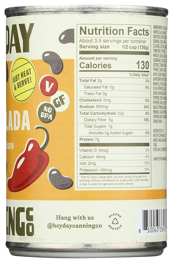 Heyday Canning Co Enchilada Black Beans, 15 OZ
