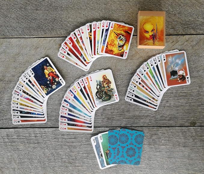 SCI FI Art Playing Cards (Poker Deck 54 Cards All Different) Vintage Sci Fi Comic Covers Art