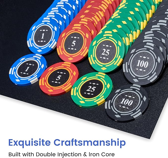 Poker Chips,400PCS 14 Gram Chip Set with Deluxe Travel Case, Numbered Chips,Poker for Texas Holdem Blackjack Gambling.