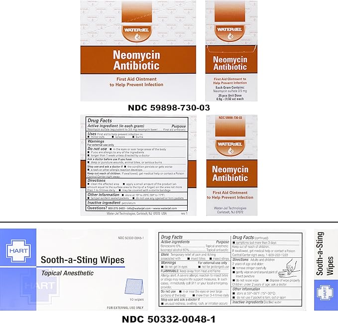 MFASCO First Aid Kit Refill Pack - Complete 180+ Items for Small to Medium Boxes - Bandages, Gauze, Antiseptics - Quality Supplies - Assembled in USA - Compact, 2 Pounds - 10 x 7 x 3 inches