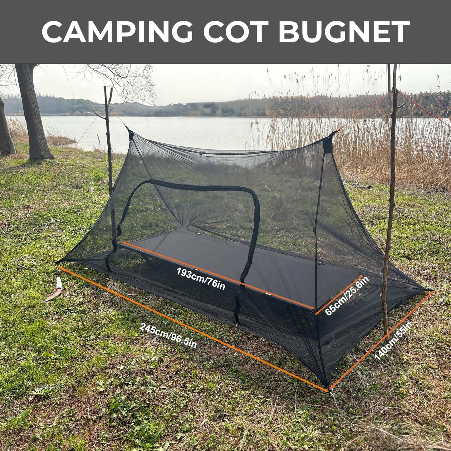 Onewind Camping Mosquito Net for Cot, Shelter Bugnet Camping Screen Room