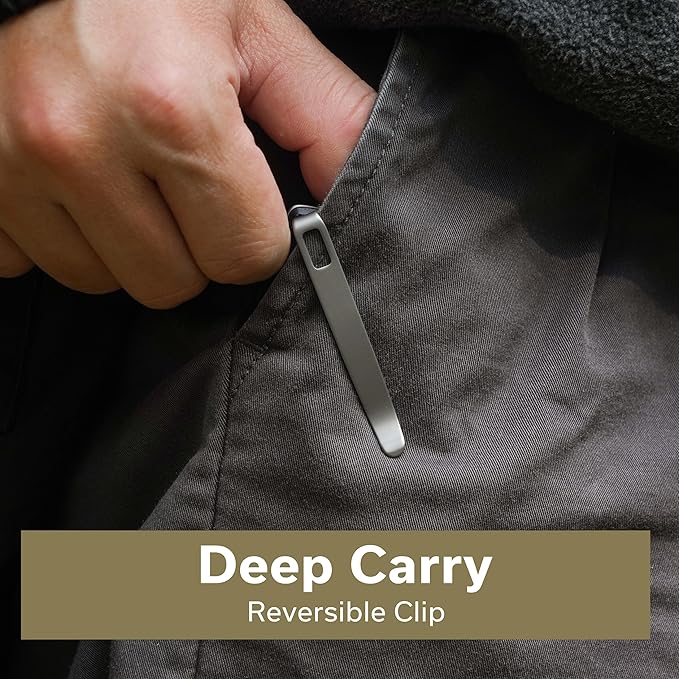 CIVIVI Sixgill Folding Pocket Knife for EDC, 3.41'' Nitro-V Blade G10 Handle, Deep Carry Reversible Clip, Gift for Men Women C24050-1 (Black)