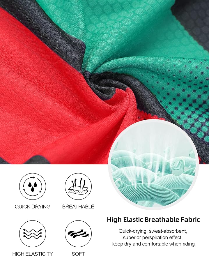 LAMEDA Men's Cycling Jersey Breathable Lightweight Bike Jersey Short Sleeve Quick Dry Moisture Wicking Biking Shirts