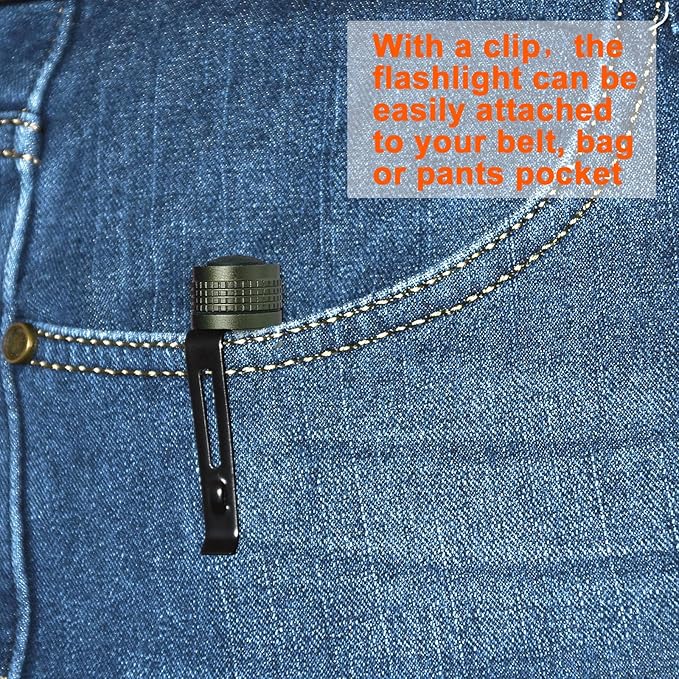 Beieverluck 10 Pack Small Mini Flashlights, Pocket Flashlight Penlight with Clip, Tactical Pen Light for Camping Outdoor Emergency Inspection Fathers Gifts for Dad Husband