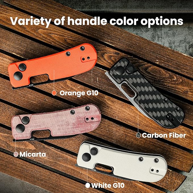 Kizer Banish Pocket Knife, 2.3 In Nitro-V Steel Blade Mini Folding Knife for Men Women G10 & Carbon Fiber Handle Hunting Knife with Pocket Clip Outdoor Indoor Survival EDC Knife, V2676A1