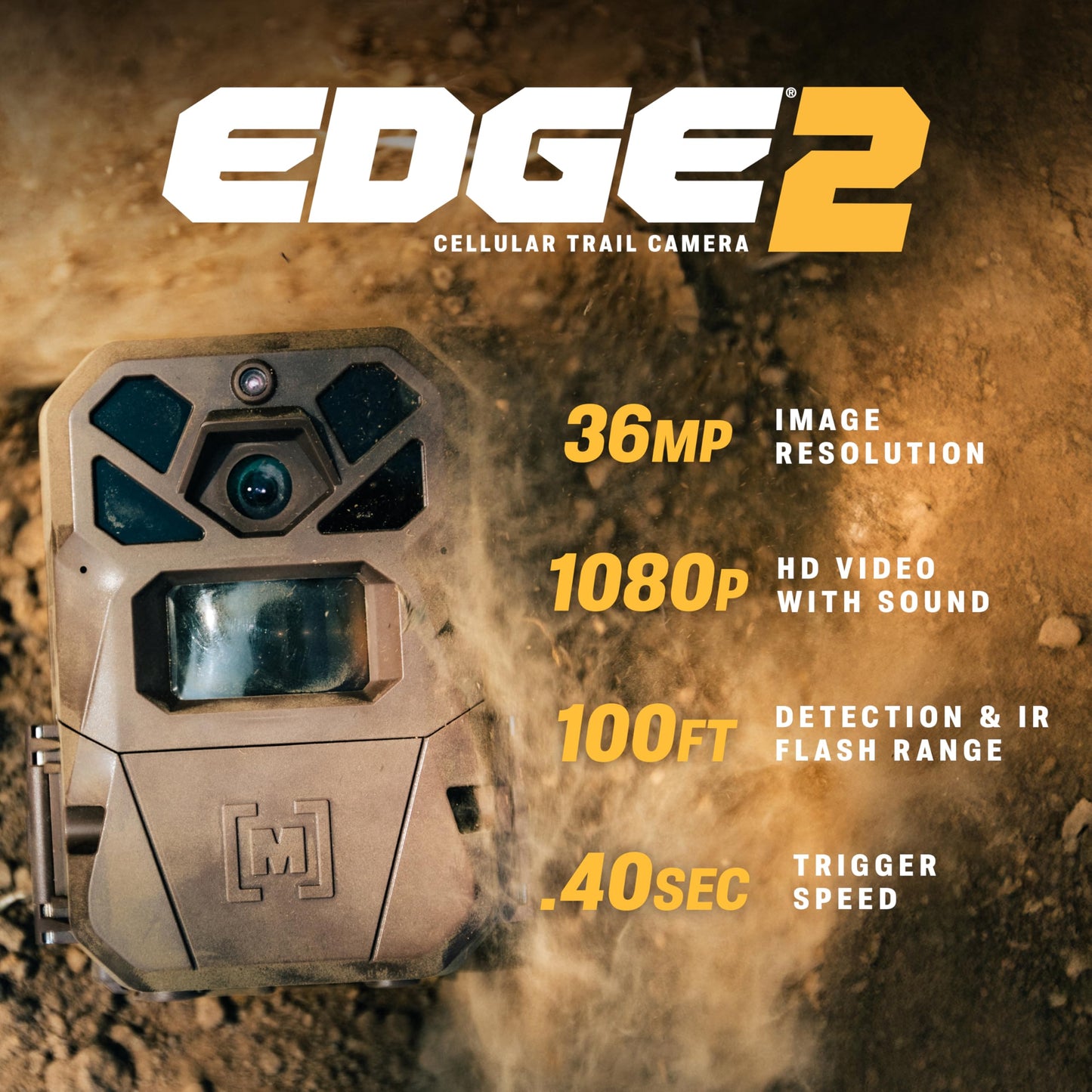 Moultrie Edge 2 Cellular Trail Camera 2-Pack - 36MP, Low-Glow Flash
