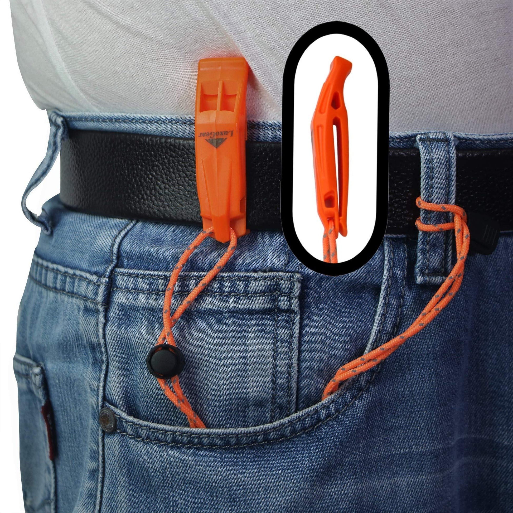 LuxoGear Emergency Whistles with Lanyard Safety Whistle Survival Shrill Loud Blast for Kayak Life