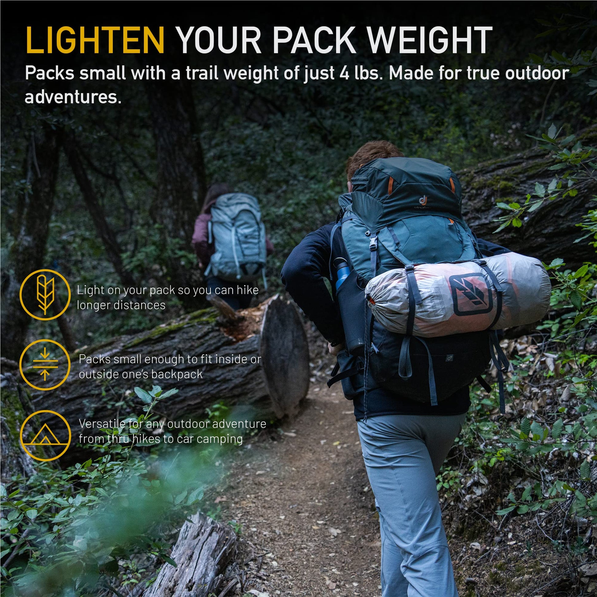 Featherstone UL Granite 2 Person Backpacking Tent Lightweight, 3-Season, Waterproof for Camping and