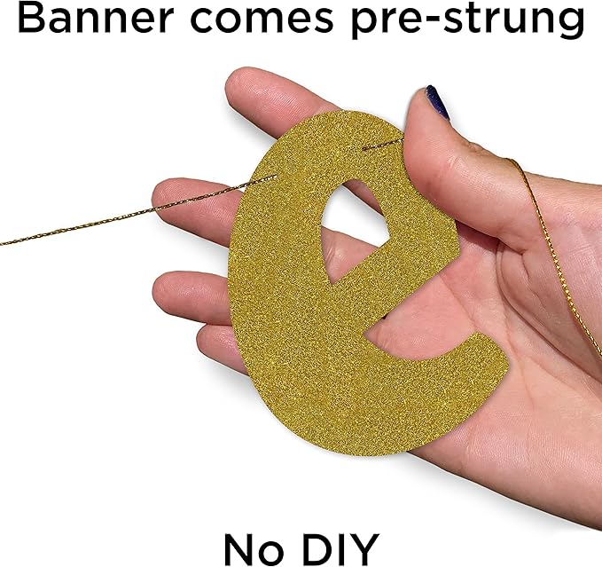 The Man The Myth The Legend Gold Glitter Banner – Men’s Birthday, Bachelor Party, Retirement Party Supplies, Gifts and Decorations